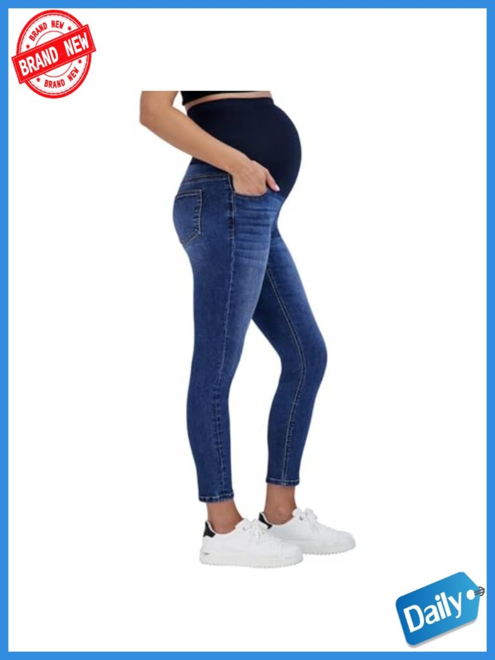 Maternity Over The Belly Skinny Jeans - Stretch Denim, High Rise